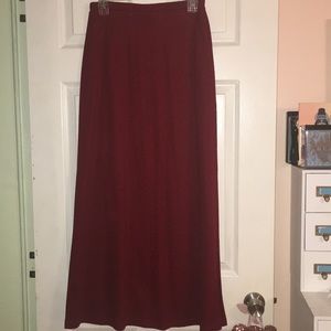 Burnt Red Spandex A Line Midi Skirt Size S